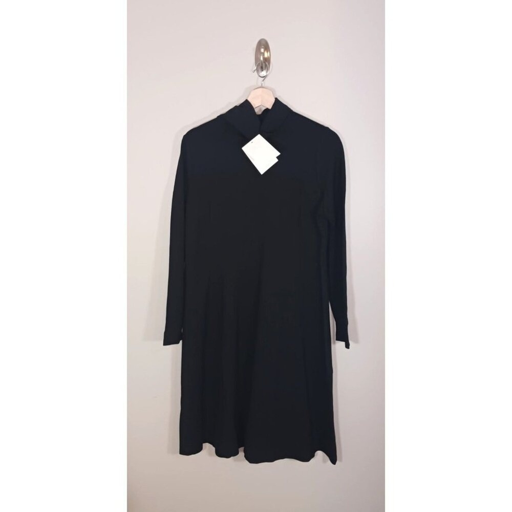 Seraphine A-Line Black Turtleneck Long Sleeve Maternity Dress Size 10 NWT